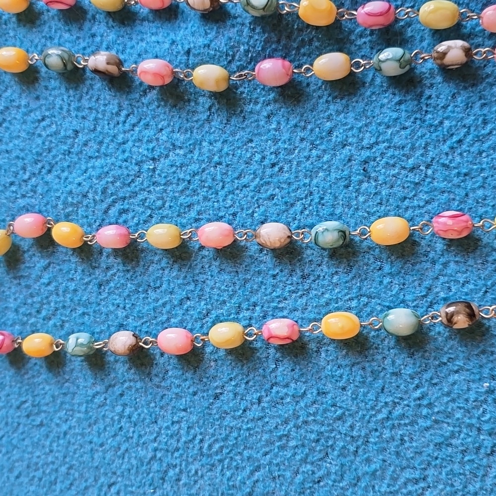 Vintage Multicolor beaded Long Necklace Fashion Jewelry
